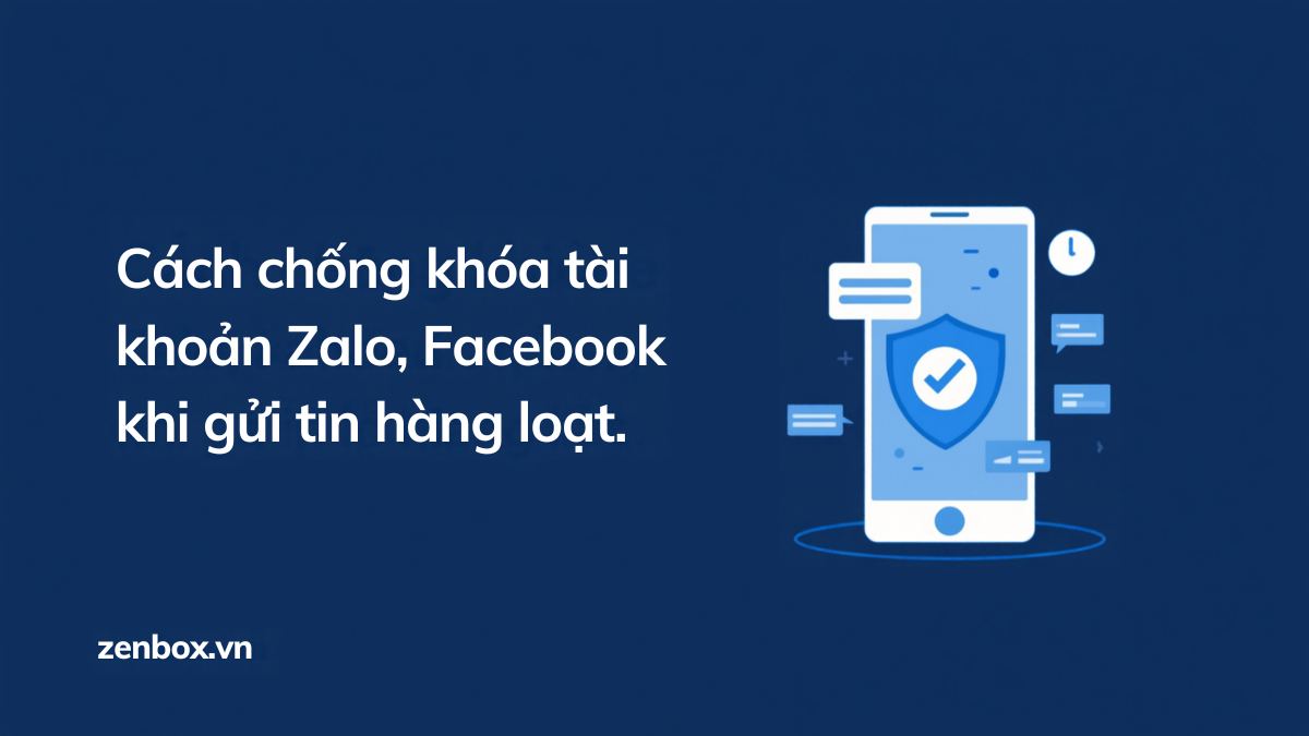 Cách chống khóa tài khoản Zalo, Facebook khi gửi tin hàng loạt